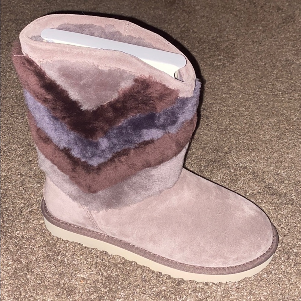 Tania Gray Blue Fur Uggs Boots